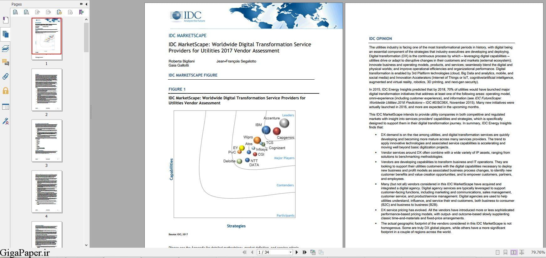 خرید گزارش IDC درباره IDC MarketScape Worldwide Digital Transformation Service دانلود گزارشات IDC تهیه بروزترين گزارشهای IDC در کلیه موضوعات و حوزه ها گیگاپیپر